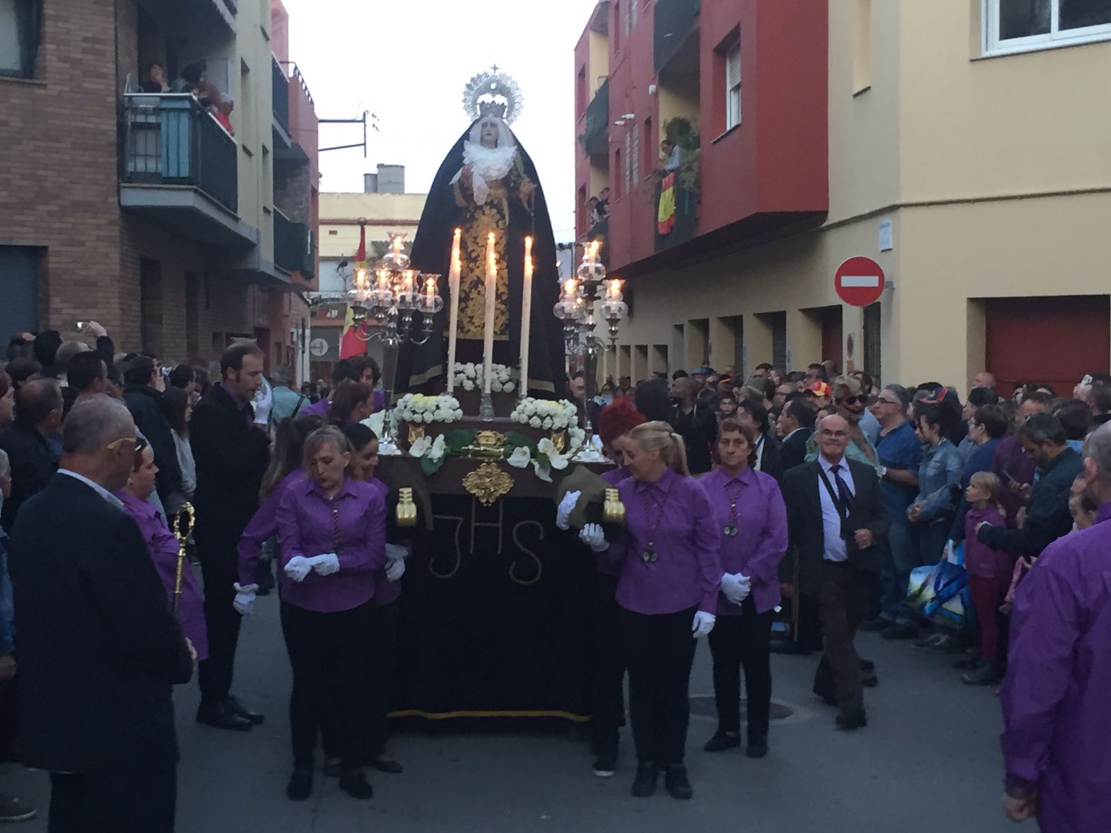 Verge Mare de Déu dels Dolors a la Processó de la Confraria. RP