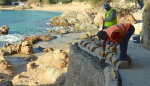 Obres a la Cala Bona de Blanes. Aj. Blanes