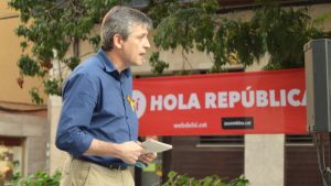 El diputat de Junts pel Sí, David Rodríguez, a l'acte d'ahir a Blanes - Ajuntament de Blanes