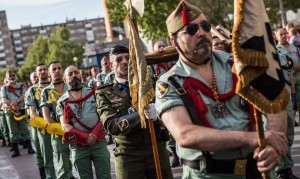 Legionaris desfilant a Badia del Vallès l'any passat. Foto: Nació Digital