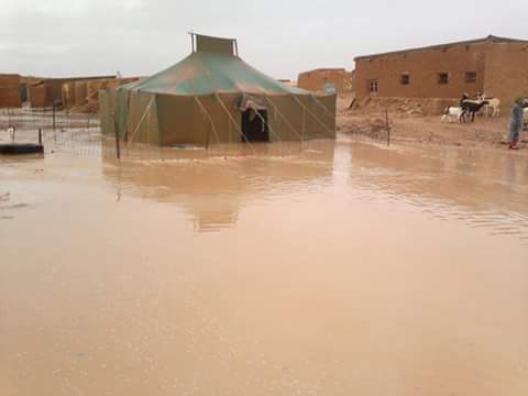 Imatge d'un campament després de la pluja. Foto Jordi Oriola
