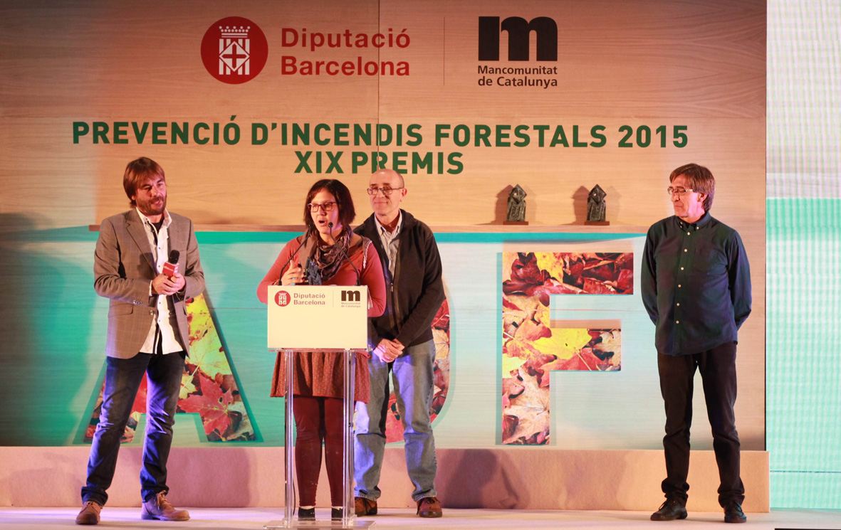 Moment del lliurament del guardí a l'ADF de l'Alt Maresme. Diputació Barcelona
