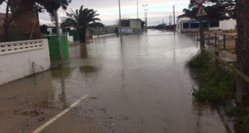 Zona dels càmpings inundats a Malgrat Zona dels càmpings inundats a Malgrat