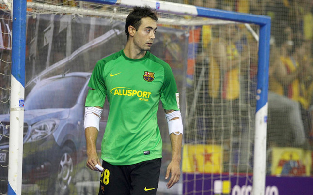 Paco Sedano, capità i porter del F.C Barcelona de futbol sala. Joan Ignasi Paredes (Sport)