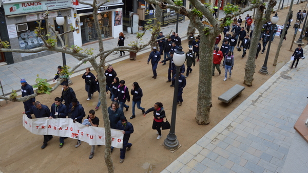 Manifestació dels treballadors dels càmpings. Aj. Blanes
