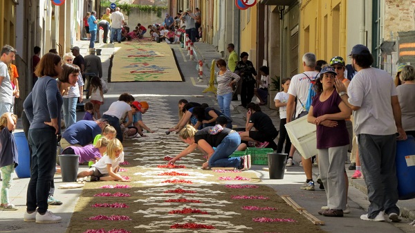 Estores de flors de Corpus. Aj. Blanes