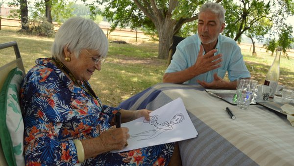 Pilarín Bayés amb l'alcalde de Blanes, Miquel Lupiáñez (Ajuntament de Blanes)