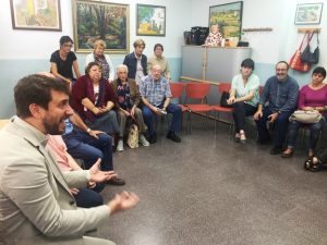 El conseller Toni Comín, durant la seva visita d'avui al Maresme - Foto: Gencat.cat