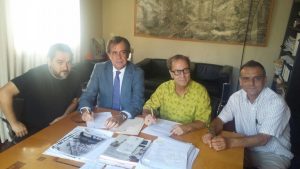 Signatura del conveni entre Sorea i l'Ajuntament