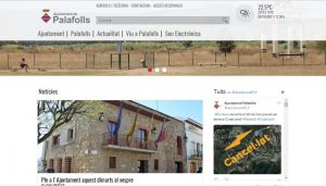 Captura de la nova pàgina web de Palafolls, www.palafolls.cat