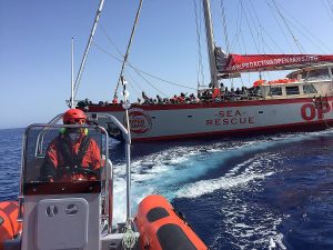 El vaixell "Astral", de l'ONG Proactiva Open Arms, romandrà a Blanes fins dissabte - (Proactiva Open Arms)