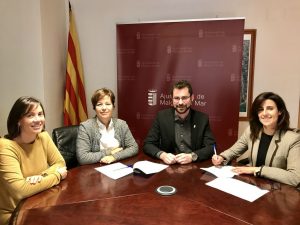 La signatura del conveni per donar suport a la celiaquia, aquest passat dimecres a l'Ajuntament de Malgrat - (Ajuntament de Malgrat de Mar)